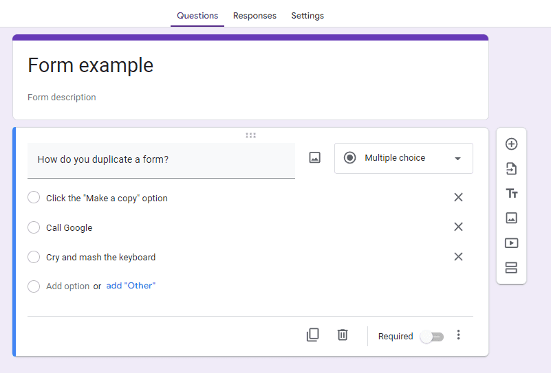 Image accompanying: Step 2: Select the form you want to duplicate