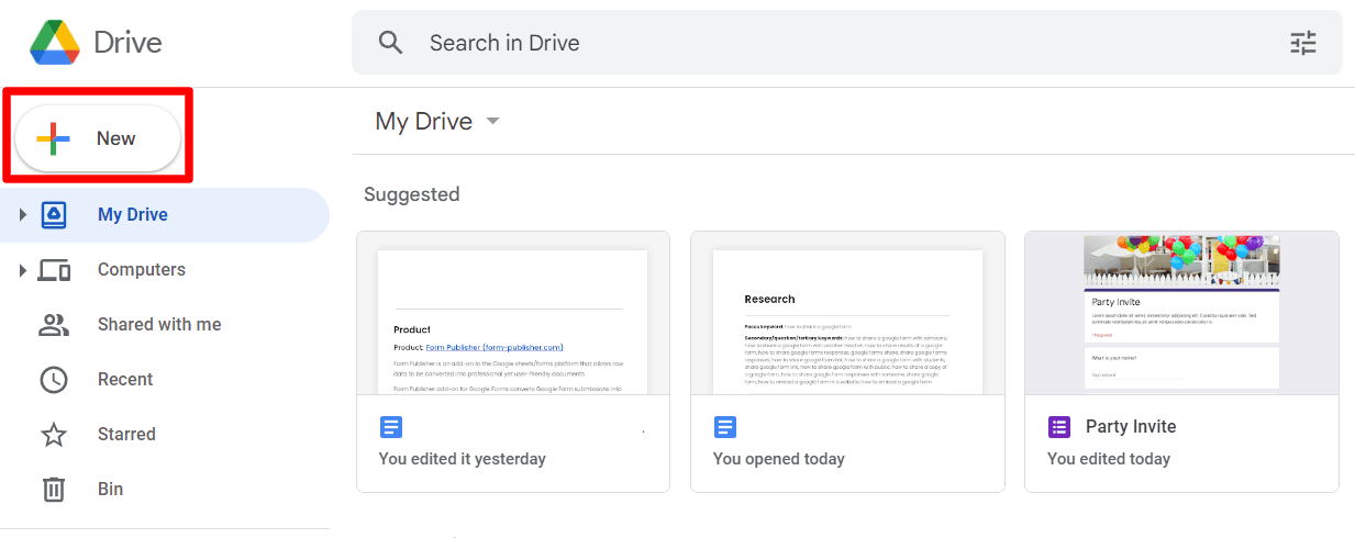 Image accompanying: Step 1: Go to the Google Form