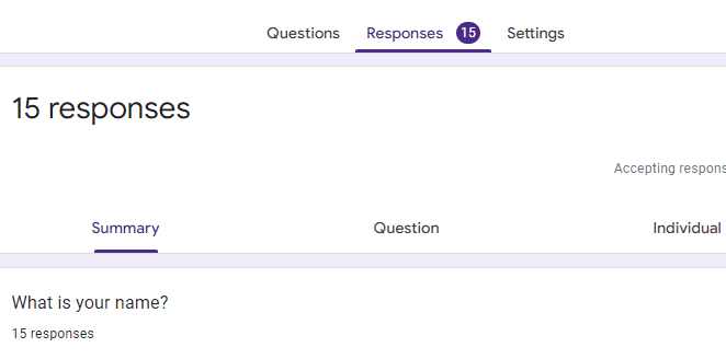 Image accompanying: Step 1: Open up your Google Form to delete responses