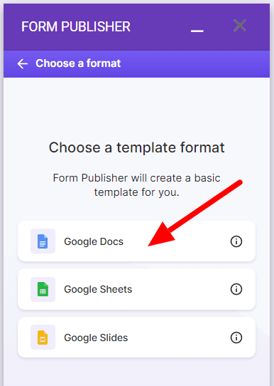 Image accompanying: Step 3: Define your Form Publisher parameters