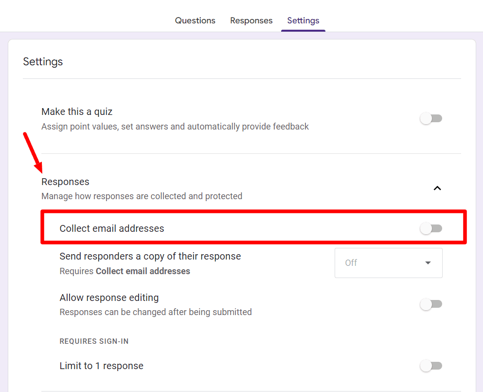 Image accompanying: Step 4: Change your multiple-choice grid settings