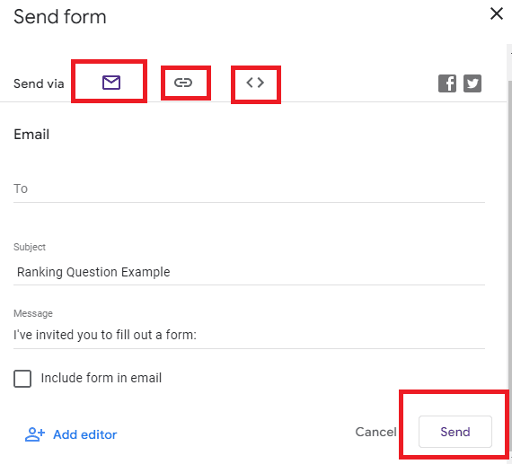 Image accompanying: Step 6: Send out ranked choice voting in Google forms