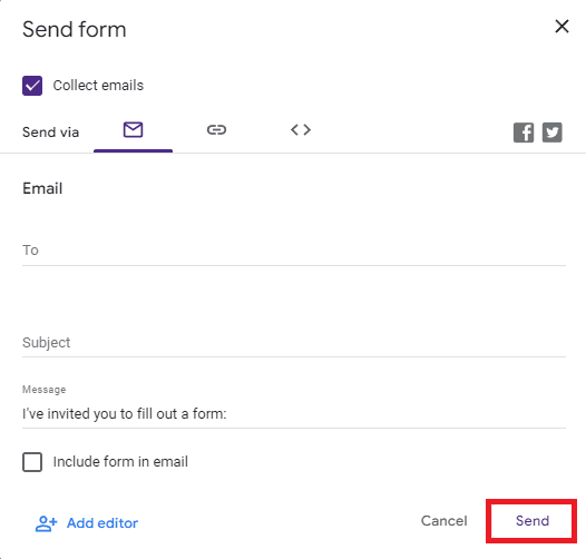 Image accompanying: Step 5: Finish your form and send it out