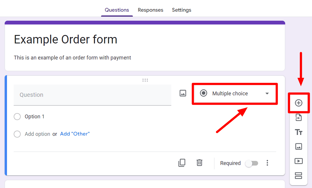 Image accompanying: Step 2: Fill out your questions