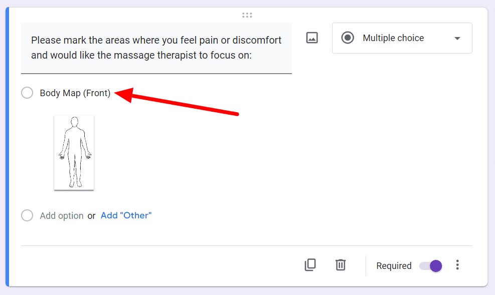 Image accompanying: Step 4: Add a field to mention areas of concern