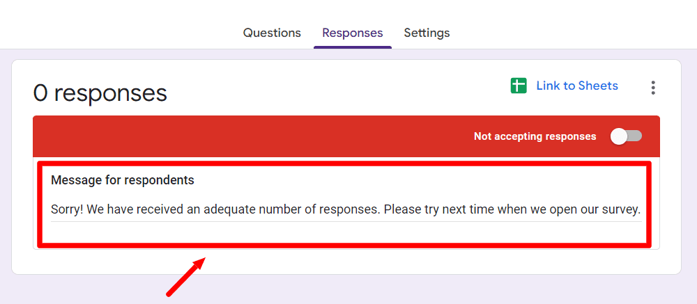 Image accompanying: Step 4: Create a message for respondents