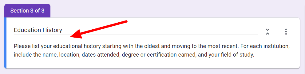 Image accompanying: Step 4: Give them a place for educational and work history