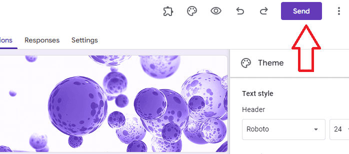 Image accompanying: Step 7: Send your Google Forms survey out