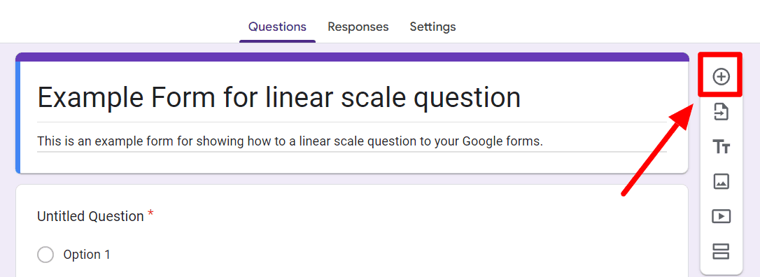 Image accompanying: Step 2: Add a question