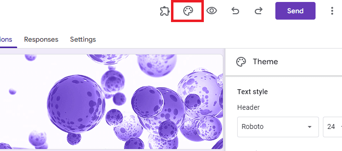 Image accompanying: Step 5: Customize your Google Forms survey theme