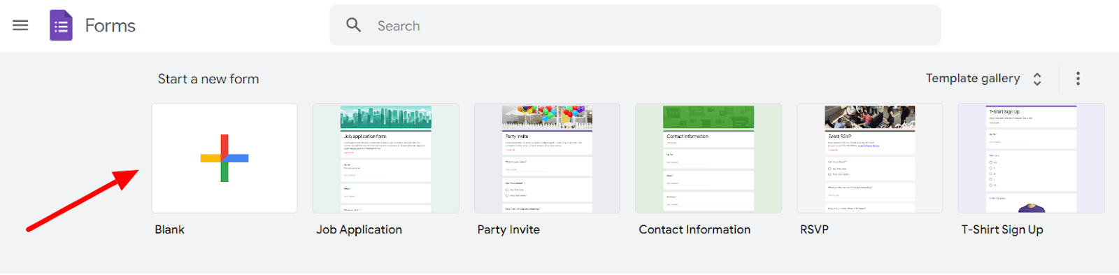Image accompanying: Step 1: Create a new Google Form