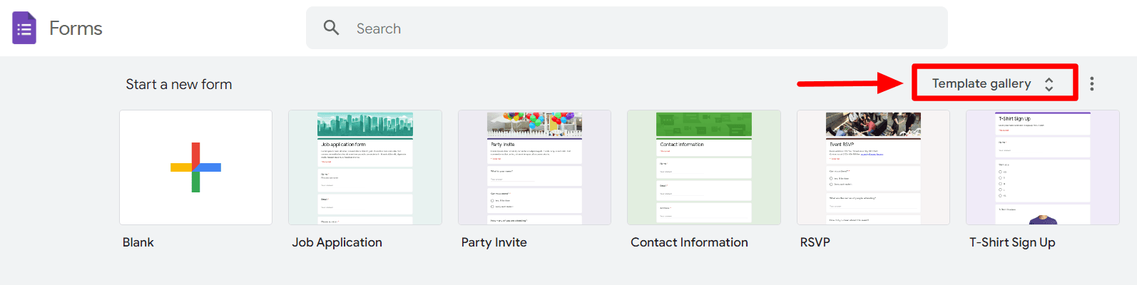 Image accompanying: Step 1: Create a new Google Form