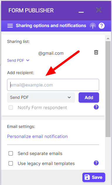 Image accompanying: Step 3: Define your Form Publisher parameters