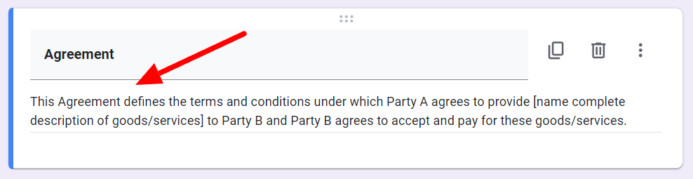 Image accompanying: Step 2: Include the agreement in plain language
