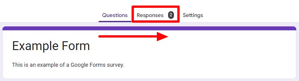 Image accompanying: Step 2: Go to the “Responses” tab
