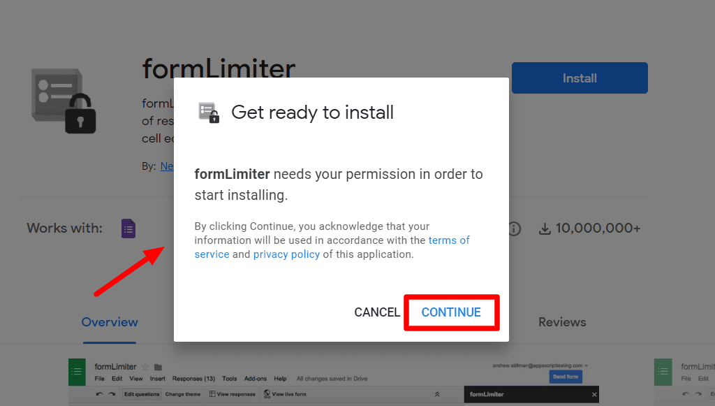 Image accompanying: Step 2: Grant permissions