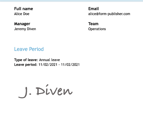 Image accompanying: Step 4: Add signature to Google Form with the workflow signature option