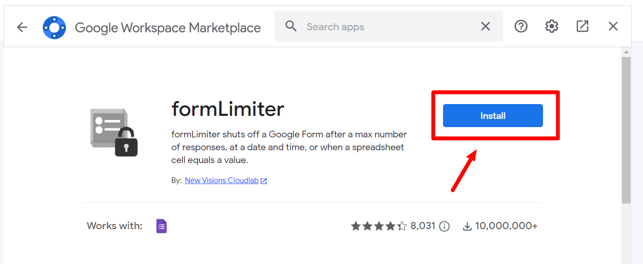 Image accompanying: Step 1: Download formLimiter