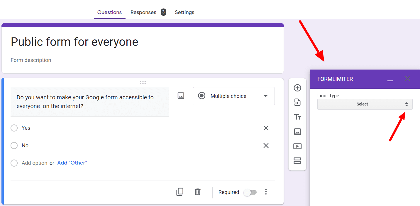 Image accompanying: Step 4: Set response restrictions