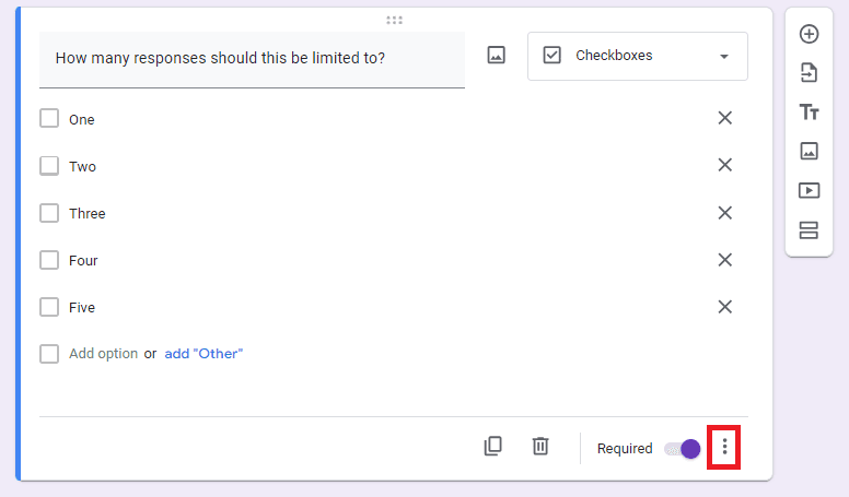 Image accompanying: Step 2: Click “Response validation”