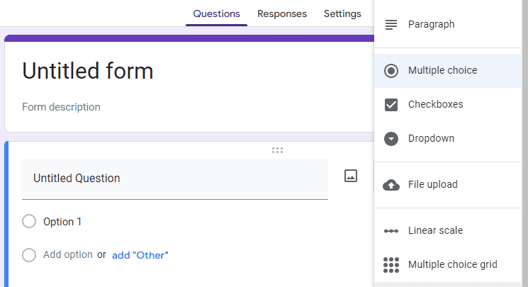 Image accompanying: Step 1: Create a new form