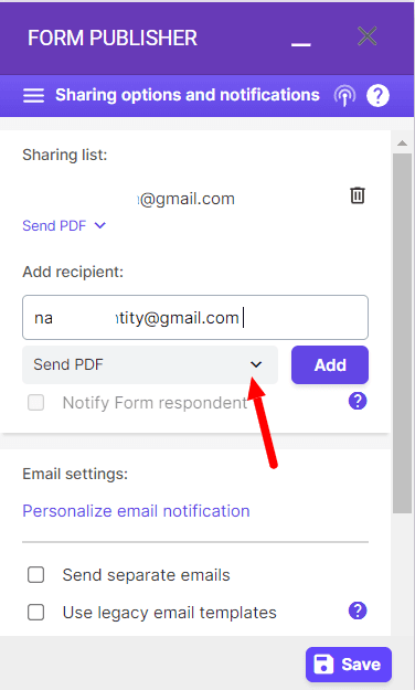 Image accompanying: Step 3: Define your Form Publisher parameters