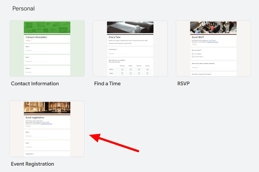 Image accompanying: Step 1: Create a new Google Form