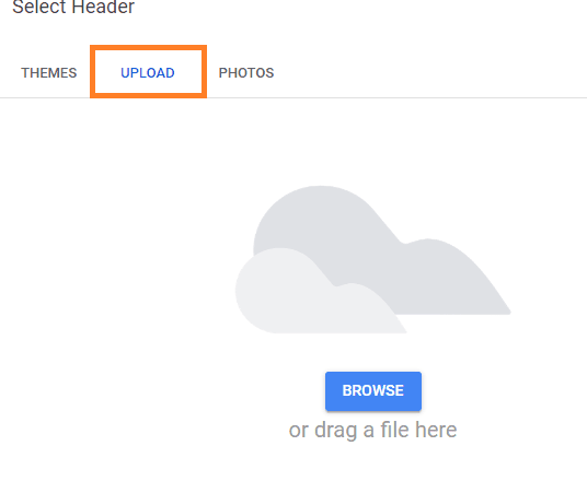 Image accompanying: Step 3: Choose the header image for your Google Form