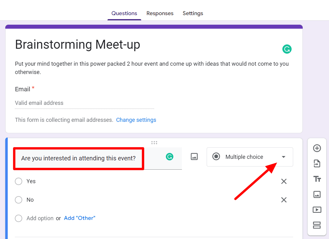 Image accompanying: Step 4: Create a Google Forms scheduling poll