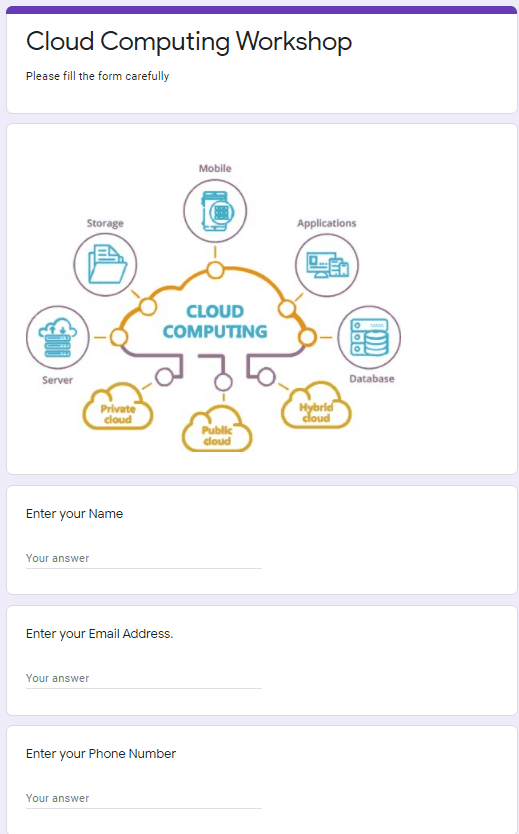 Image accompanying: Step 1: Sample Google Form