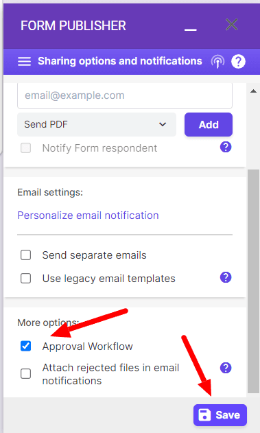Image accompanying: Step 3: Define your Form Publisher parameters
