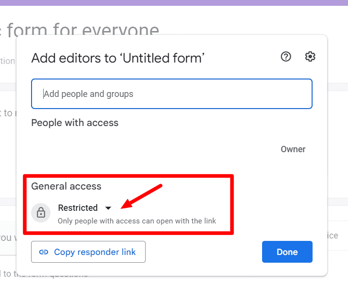 Image accompanying: How to make a Google Form public but not editable