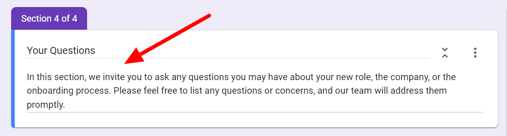 Image accompanying: Step 5: Allow new hire to ask their own questions
