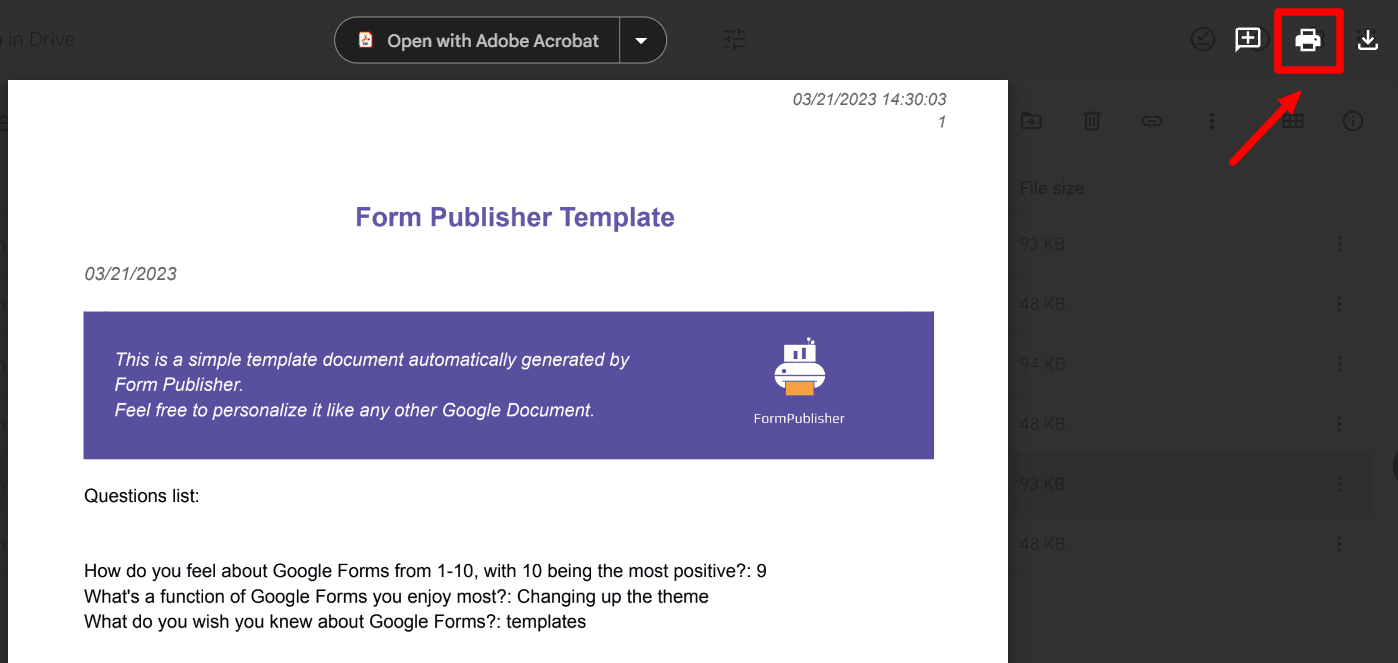 Image accompanying: How to print Google Forms responses with Form Publisher