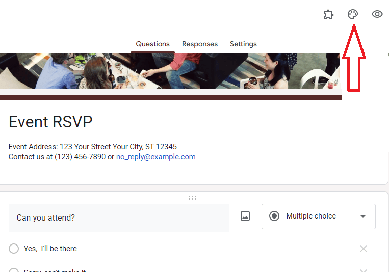 Image accompanying: Step 4: Customize the RSVP form to your liking