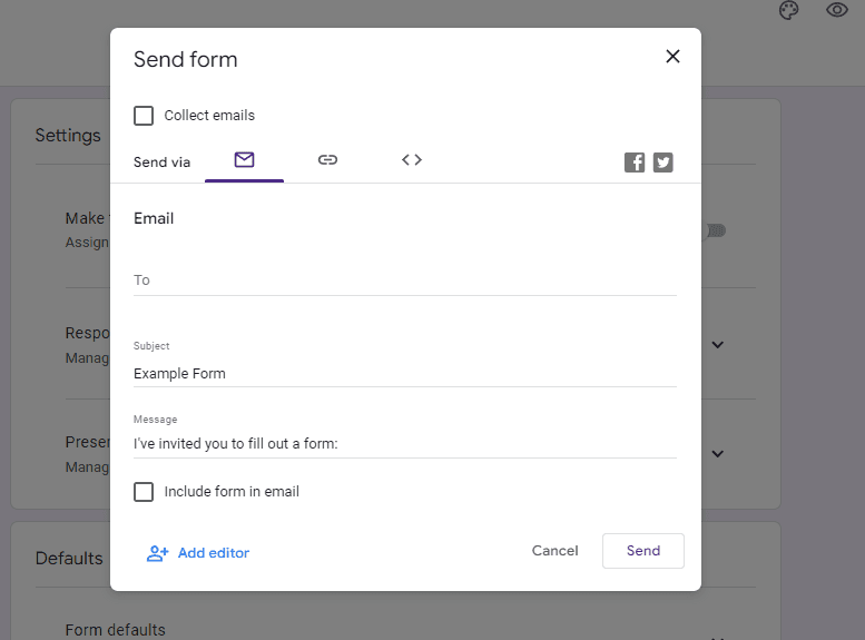Image accompanying: Step 3: Send out the form