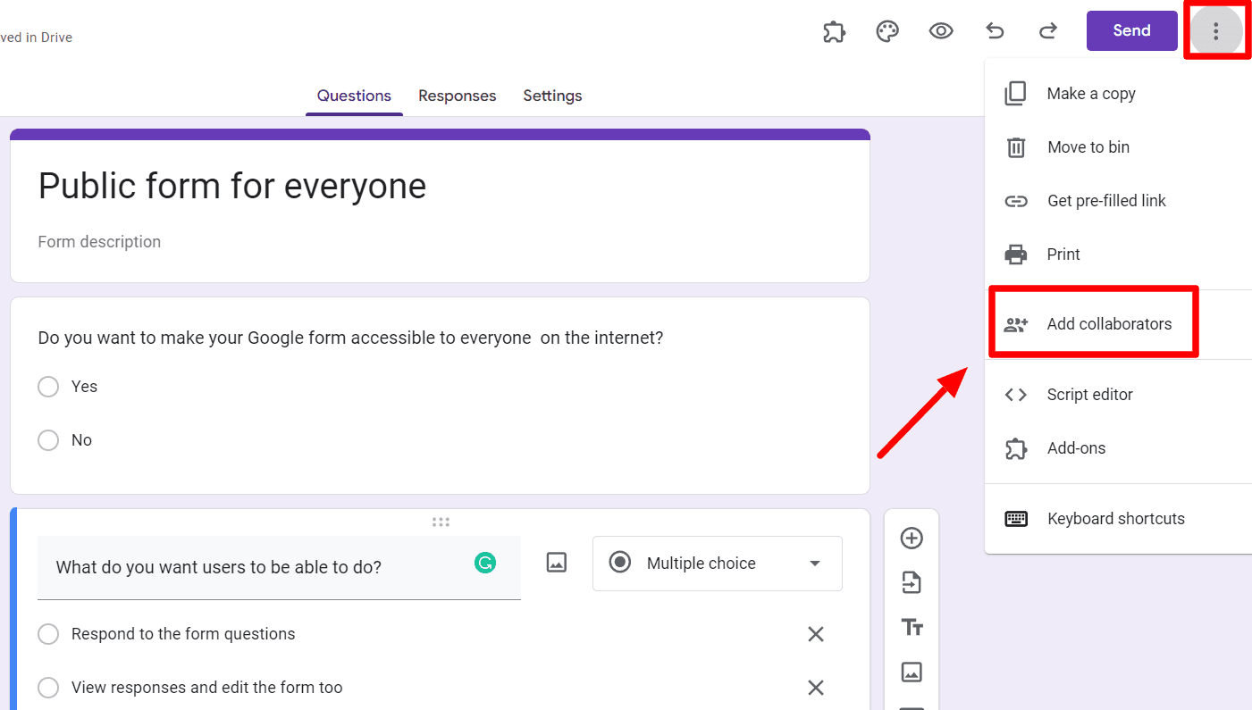 Image accompanying: How to make a Google Form public but not editable