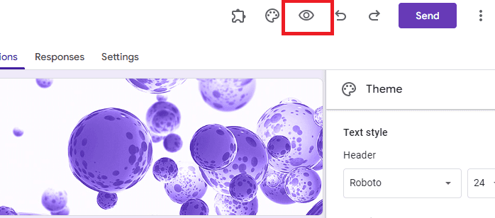 Image accompanying: Step 6: Preview your Google Forms survey