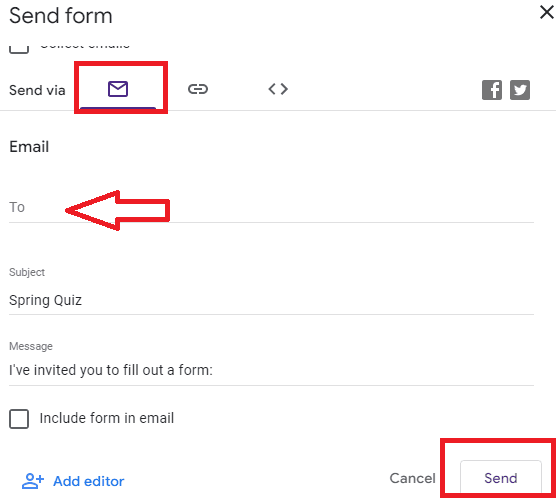 Image accompanying: Step 4: Send out quizzes to students