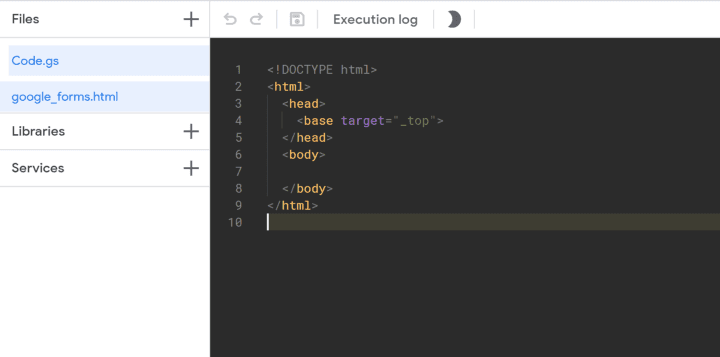 Image accompanying: Step 2: Creating the Card with the Google Apps Script in Forms