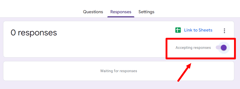 Image accompanying: Step 2: Click the Responses tab