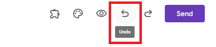 Image accompanying: Step 3: Click the “Undo” button to undo in Google Forms
