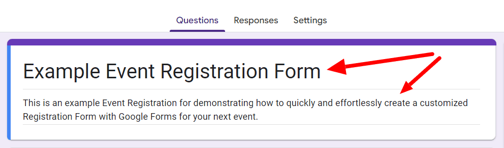 Image accompanying: Step 2: Add a title and description of the event
