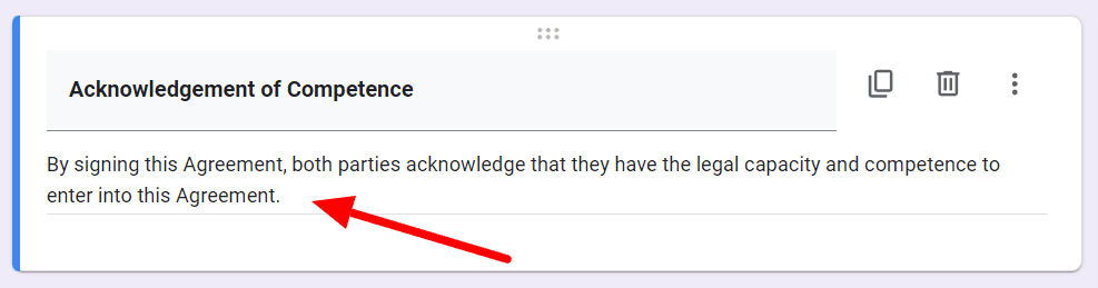 Image accompanying: Step 5: Include terms, conditions, and acknowledgment of competence