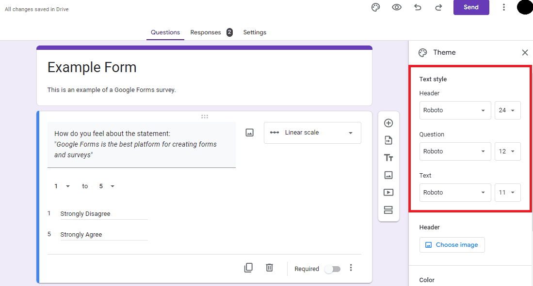 Image accompanying: There are plenty of Google Forms text formatting options