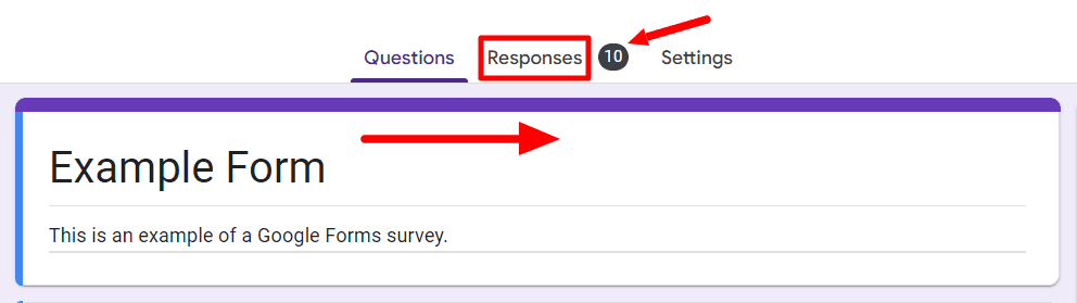 Image accompanying: Step 2: Go to the Responses tab